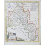 Thomas Kitchin (1718-1784) 18thC map of Oxfordshire, 'Oxfordshire, drawn from a survey and regulated