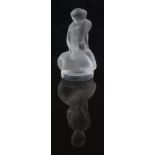 Lalique glass figurine Leda and the Swan engraved 'Lalique France' to the base, 11.5cm tall