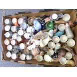 Approximately 45 novelty egg cups, most bird / animal themed