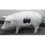 A large ex shop display pig, H45cm