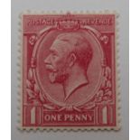 Great Britain 1912, 1d Colour Trial carmine lake, unused, SG 357var