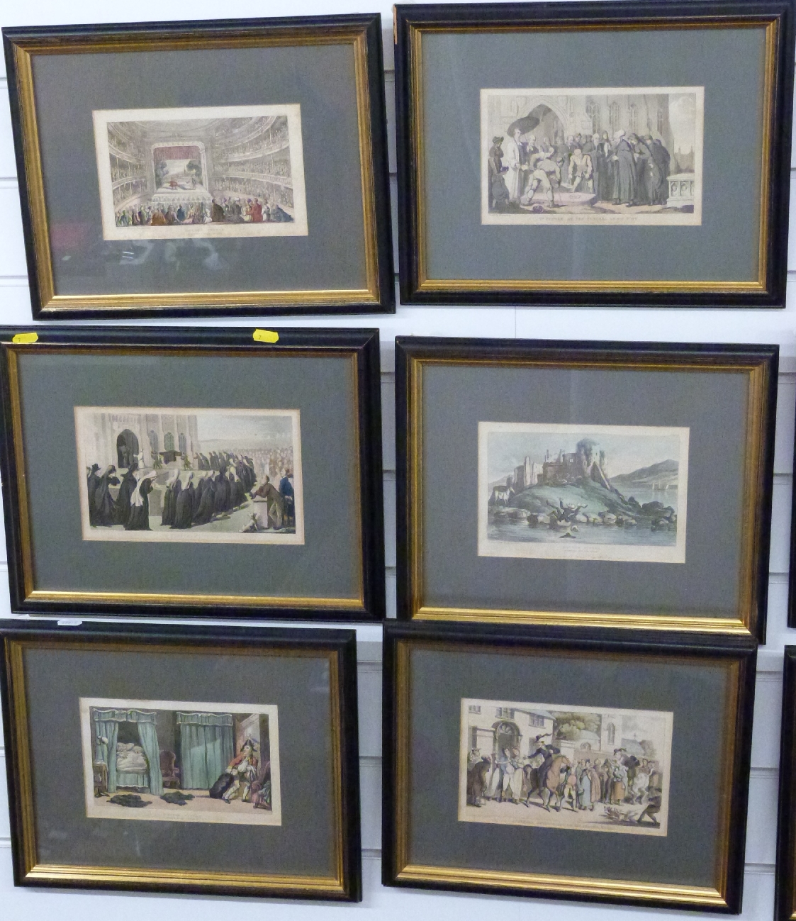 Set of twelve 19thC Rowlandson Dr Syntax etchings, 14 x 23cm - Image 3 of 6