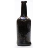 Late 18th/ early 19thC green glass wine bottle, 27.5cm tall