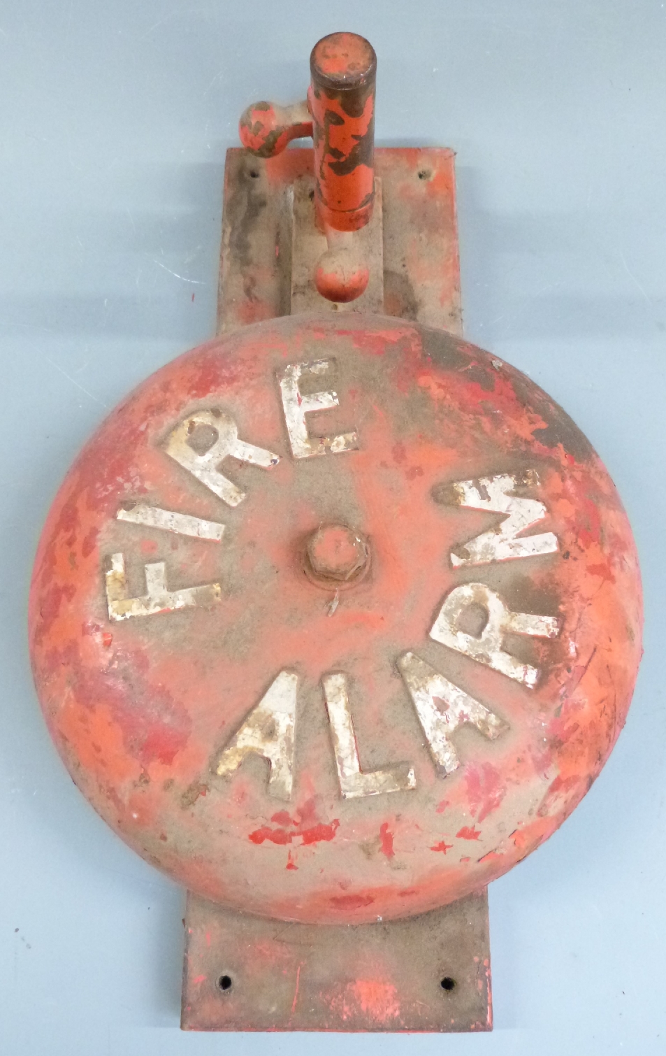 Vintage hand cranked 'Fire Alarm' with pendulum striker, H48 diameter 29cm - Image 2 of 2