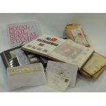 Four stockbooks of mint Great Britain QEII stamps and booklets, high redeemable face value. Also