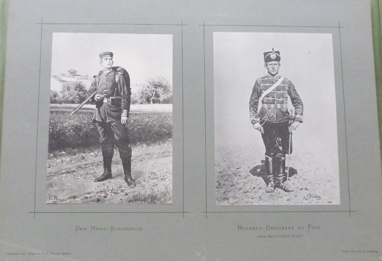 Unser Heer 50 Original Zeichnungen military prints depicting the late 19th/early 20thC German Army - Image 3 of 5