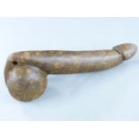 A stone phallic statue, 28cm long