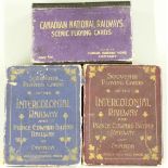 Three packs of railway or railroad interest souvenir playing cards comprising two Intercolonial