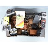 Quantity of collectable vintage cameras to include FED4, Finetta, Brownie folding camera, Polaroid