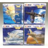 Four Corgi The Aviation Archive 1:72 scale limited edition diecast model aeroplanes Supermarine