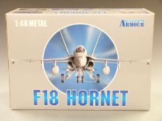 Franklin Mint Armour Collection 1:48 scale diecast model US Marines F18 Hornet, 98071, in original