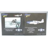 Two Gemini Aces 1:72 scale diecast model aeroplanes North American P-51B Mustang 'Salem