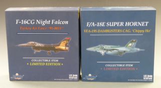 Two Witty Wings 1:72 scale limited edition diecast model aeroplanes F/A-18E Super Hornet VFA-195