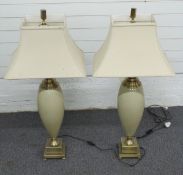 Pair of modern designer table lamps, H103cm