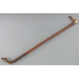 A riding crop with white metal mount, maker Armstrong & Co, Carlisle, L73cm