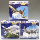 Three Corgi The Aviation Archive 1:72 scale limited edition diecast model aeroplanes North