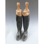 A pair of riding/ hunting boots with trees from Tom Hill, Knightsbridge, London, size 42