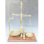 Set of Parnall & Son, Bristol banking or shop scales, height 79cm