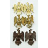 British Army Royal Dragoons three pairs of metal collar badges