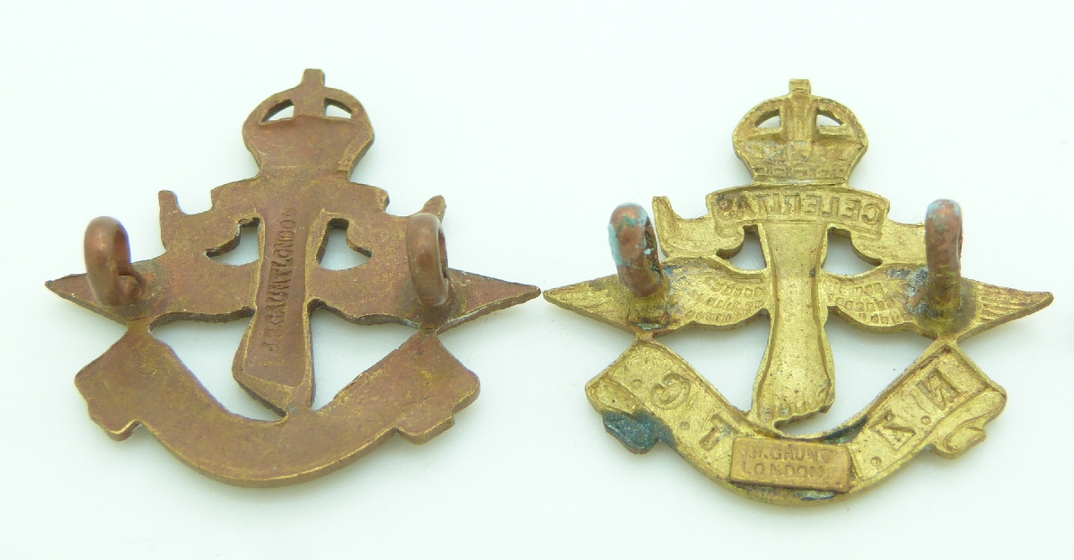New Zealand Territorial Force Post and Telegraph Corps metal hat and collar badges, three with Gaunt - Image 5 of 10