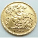 Edward VII 1908 Melbourne Mint gold half sovereign