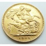 Edward VII 1904 gold full sovereign