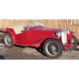 1947 MG TC sports car with 1200cc OHV engine. The vendor, by his own admission a serial restorer,