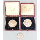 Three Cardiff Camera Club hallmarked silver medallions dated 1911, 1911 and 1913, two awarded to I.