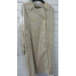 Burberry's gentleman's classic trench coat with trademark check lining, size 52R