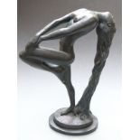 Austin Productions figure of a nude lady in the Art Nouveau style, signed Sever to base, height