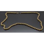 A 9ct gold rope twist necklace, 9g
