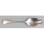 Georgian bottom hallmarked table spoon, marks indistinct, length 20.5cm, weight 68g
