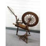 Antique spinning wheel, H97cm