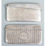 Victorian hallmarked silver calling card case, Chester 1900 maker William Neale & Sons, length