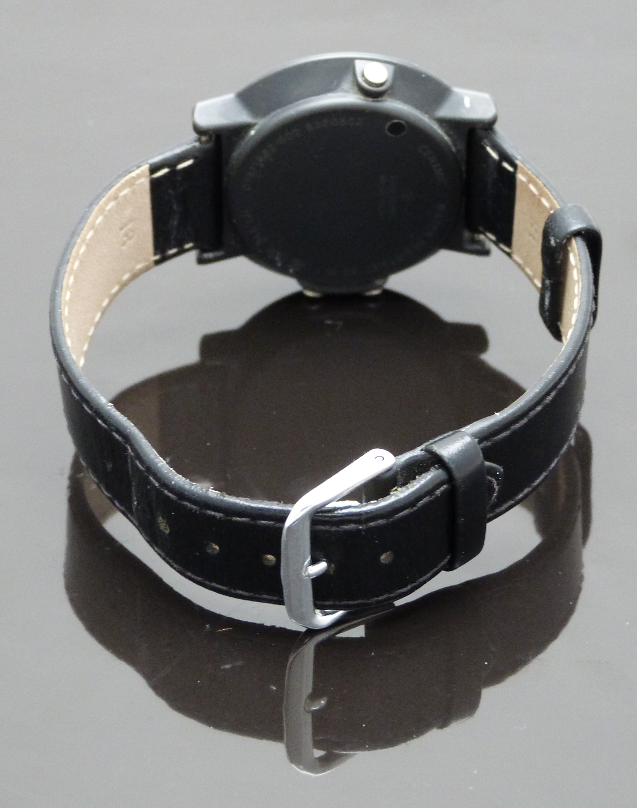 Junghans Mega Solar gentleman's wristwatch with stainless steel hands, silver inner bezel, digital - Image 3 of 4