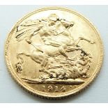 George V 1914 gold full sovereign