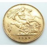 Edward VII 1909 gold half sovereign