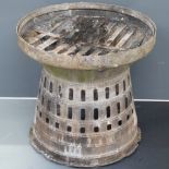 Jet engine combustion chamber component converted to a barbecue, diameter 58cm