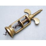 Farrow & Jackson type brass corkscrew, length 15.5cm