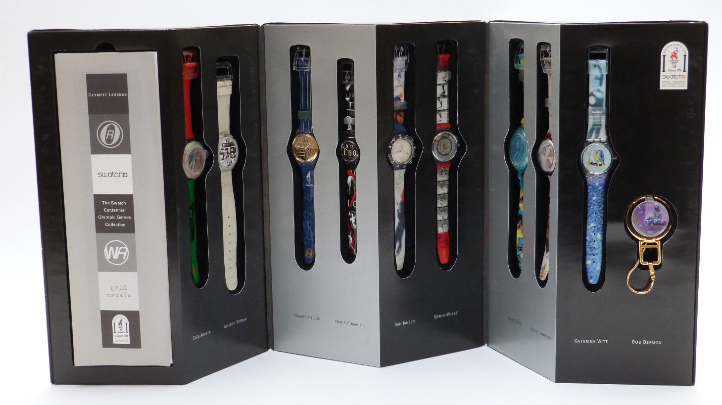 Swatch Olympic Games Collection Olympic Legends Atlanta 1996 with ten watches comprising Said