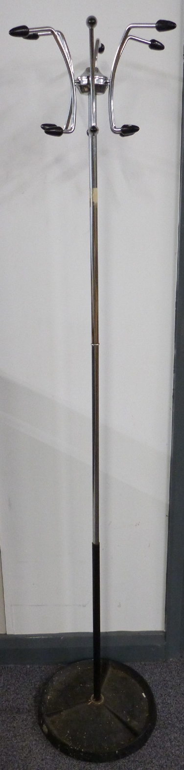 Retro mid century chrome hat/ coat stand, H161