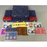 Various commemorative crowns, 1966 Jersey coin sets etc