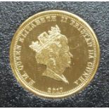 2017 Jubilee Mint gold 'proof like' crown, diam 16mm, 1g, 9ct gold, with certificate