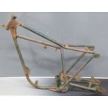 1967 Cotton 37A trials motorcycle frame, frame number clearly visible, with matching V5c,
