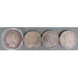 George V 1936 Canada dollar together with three further examples 1953, 1965 and 1967