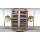 Bedford vintage or classic radiator, surround and headlamps, possibly ex Bedford O series