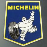 Aluminium Michelin tyres advertising sign marked 28/70/1S, height 40.5cm