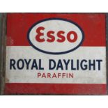 Esso Royal Daylight paraffin vintage double sided enamel sign, 46 x 56cm