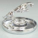 Jaguar car showroom ashtray with leaping jaguar, circa 1960s, diameter 17.5cm