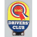 BMC Drivers' Club enamel car badge, height 11.5cm